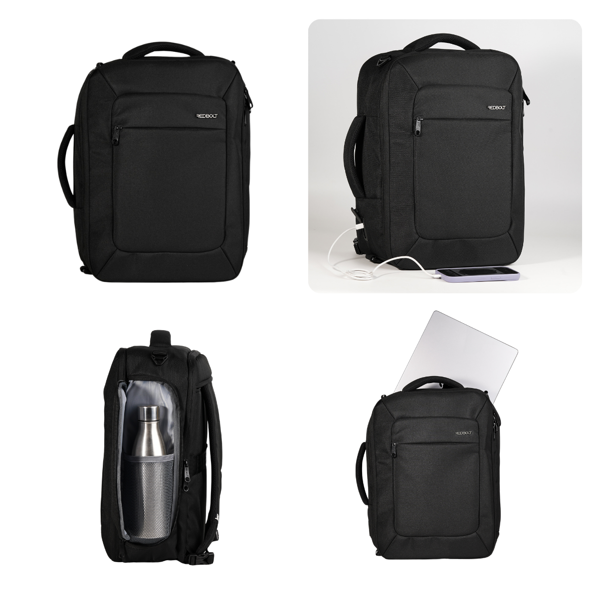 REDBOLT OPTIMUS 26L BACKPACK - BLACK — Redbolt corporate gift, alternate view